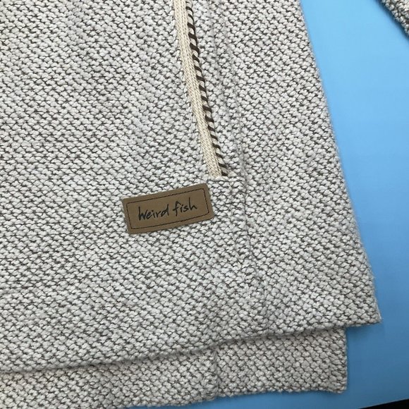 Weird Fish Macaroni Women’s Beige 1/4 Zip Pullover Top Jumper Size 12 - Picture 5 of 11